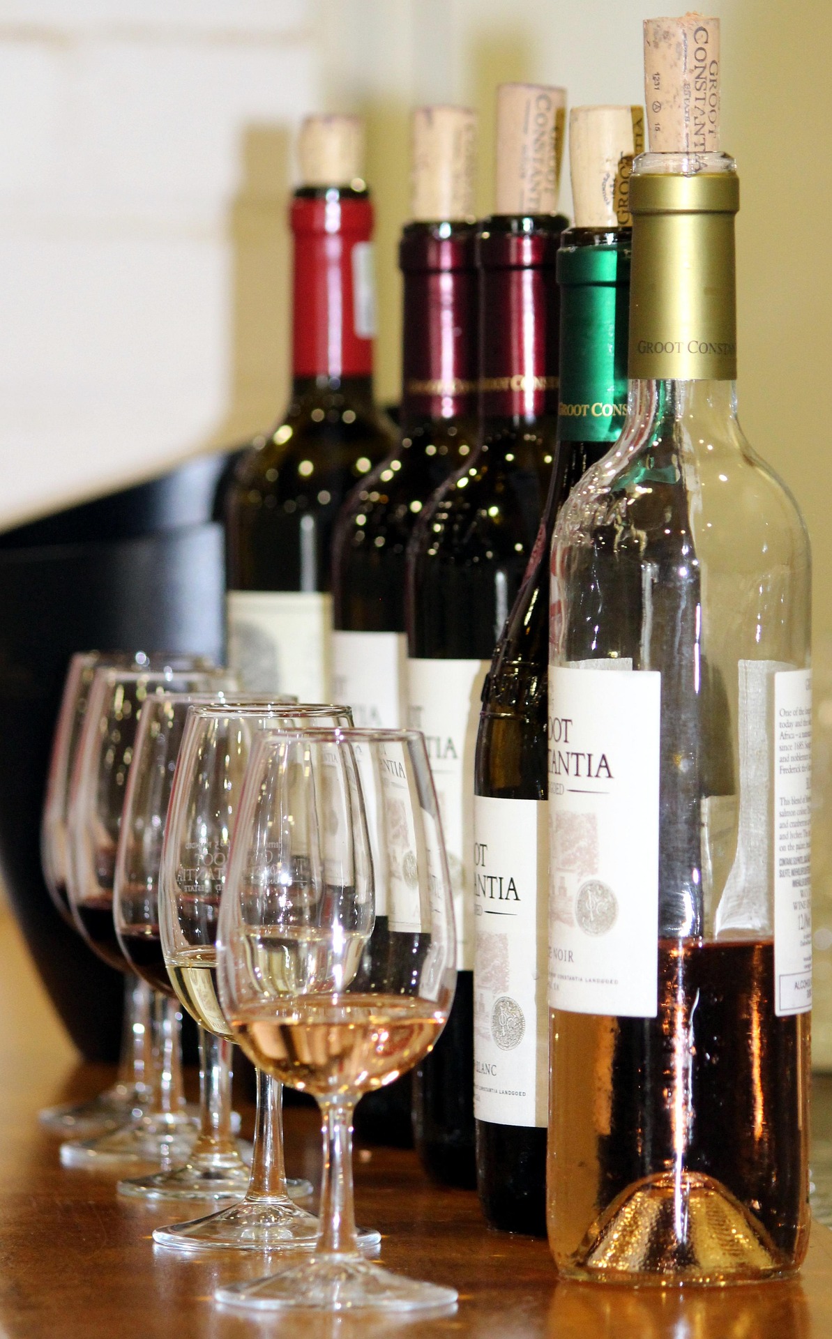 Wine served at a bar